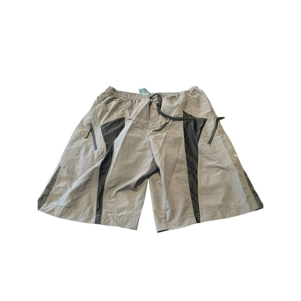 New Santic Mens Black Gray Quick Dry‎ Ripstop Mountain Bike Cycling Shorts XL